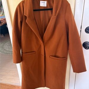 Old Navy Women's Burnt Orange Single-Breasted Trench Coat